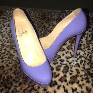 Christian Louboutin Purple Patent Leather Bianca